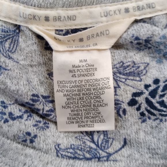 Lucky brand floral print pjs set size M - Picture 2 of 7
